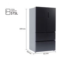 Réfrigérateur intelligent LG pratique en acier inoxydable Offre Spéciale de 575L, grand réfrigérateur à pattes réglables