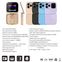 Teléfono con tapa no inteligente de doble tarjeta I16pro con teclas de máquina para usuarios mayores 2GF15mini Dual SIM Stay Compatible con comercio exterior