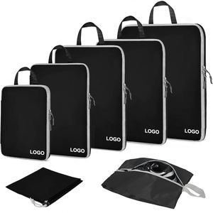 Organiseurs de bagages en maille PVC imperméables personnalisés pour maquillage, nouveaux cubes de compression pour valises - Product Image 2