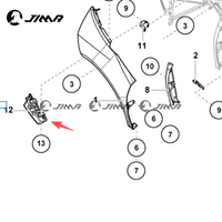 Clip de fixation de pare-chocs avant droit OEM 4T0807284C pour pièces de carrosserie automobile Lamborghini