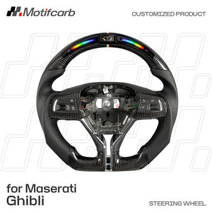 Volante de fibra de carbono personalizado con pantalla LED inteligente para Ghibli Levante GTS Quattroporte 2013-2020 - Product Image 2