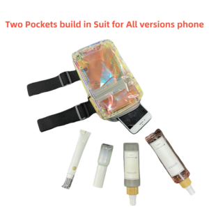 Low Moq Black Clear Silver Phone Leg Bags 8 "Holographic PVC Muslo Bolsa Pierna con correa ajustable para bolsas de Carnaval - Product Image 3