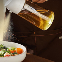 Bouteille pulvérisateur d'huile en verre et acier inoxydable multifonctionnelle 2-en-1 de 16 oz, outil de cuisine écologique, logo personnalisé pour la maison et les restaurants