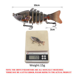 Esca da pesca in mare di plastica con esca dura dipinta a 5 colori a 7 sezioni 5 pz - Product Image 5