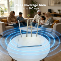 Router WiFi 4 Inalámbrico MW325R de 300Mbps a Precio Económico, con 4 Antenas, RJ45, Fácil Configuración para Minoristas de Comercio Electrónico