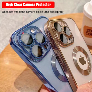 Laudtec Luxury With Camera Protector Logo Hole Case per <span class=keywords><strong>iPhone</strong></span> 14 Plus 14 Pro Max 14 <span class=keywords><strong>Cover</strong></span> antiurto in <span class=keywords><strong>Silicone</strong></span> <span class=keywords><strong>trasparente</strong></span> sottile - Product Image 3