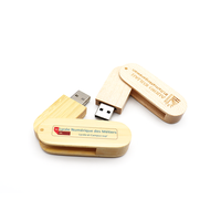 Lecteurs flash USB en bois pivotants Wood Shell Memory Sticks 32GB 4GB 64GB LOGO Personnalisation Nouveau Design Pen Drives