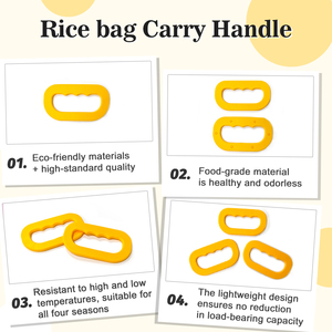 低価格射出成形白色プラスチック製持ち手（米袋・飲料用バックル付き）-奇虹ブランド - Product Image 6