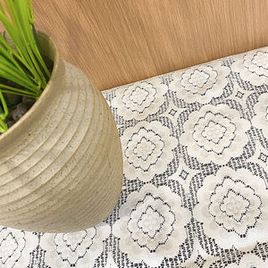 कवर सफेद jacquard आयत सुरुचिपूर्ण शादी फूल ताना फीता पॉलिएस्टर टेबल कपड़े पार्टी - Product Image 3