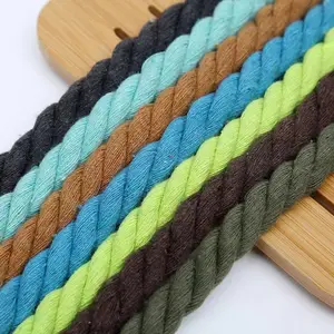 Cuerda trenzada de macramé de color hecha a mano, cordón de algodón trenzado, 10mm, precio de fábrica, venta al por mayor