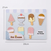 Jeu de puzzle en bois pour enfants, thème crème glacée, jeu d'association et de tri d'aliments factices, jouet éducatif de reconnaissance des formes pour l'apprentissage précoce des jeunes enfants