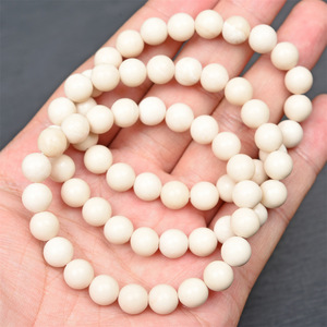 Bracelet pour femme HONGZHUO en perles de fossile blanc naturel, brin unique, taillé, poli, livraison directe d'usine - Product Image 4