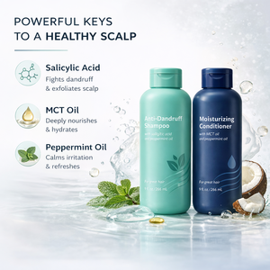 Set de Champú y Acondicionador Anticaspa para <span class=keywords><strong>Cuero</strong></span> <span class=keywords><strong>Cabelludo</strong></span> Seco, Escamoso y con Picazón, Sin Sulfatos ni Parabenos, Set para <span class=keywords><strong>el</strong></span> Cuidado del Cabello e Hidratación del <span class=keywords><strong>Cuero</strong></span> <span class=keywords><strong>Cabelludo</strong></span> - Product Image 3