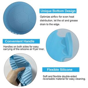 Cestas Redondas Reutilizables para Freidora de Aire, 6 Piezas, Libres de BPA, Silicona de Grado Alimenticio, Aptas para Lavavajillas y Horno, Venta al Por Mayor Personalizada - Product Image 3