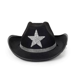 Western Style Star Rhinestone Cowgirl <b>Hats</b> Rack Custom Logo Halloween Halloween Bride Cowboy <b>Hats</b> With Rope - Product Image 3