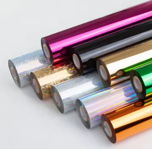 Laser Holographic Pet Metalized Thermal Laminating Heat Transfer Hot Stamping Foil for Fabric
