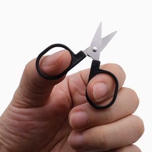 Mini Stainless Steel <b>Thread</b> Scissors With Black Plastic Handles Small Size For Tailoring And Cross Stitch Cutting Tools - Product Image 2