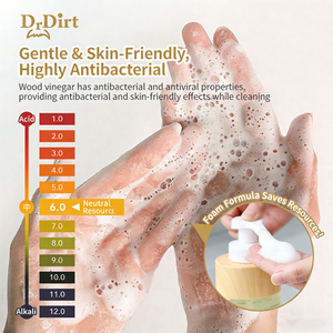 Emballage cadeau Vinaigre de bois biologique Liquide moussant pour les mains 300ml Savon de luxe antibactérien non parfumé pour les mains peaux sensibles - Product Image 5