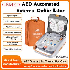 Portatile <span class=keywords><strong>AED</strong></span> <span class=keywords><strong>Trainer</strong></span> aggiornato Display digitale automatizzato defibrillatore esterno simulatore di formazione per la scienza medica - Product Image 3