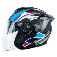 Casque de moto ouvert homologué DOT en ABS avec double visière pour la conduite urbaine