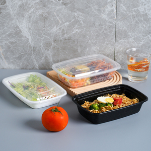 Boîtes repas jetables en plastique PP de qualité alimentaire, compatibles micro-ondes, avec couvercles, pour la préparation des repas et les plats à emporter - Product Image 4