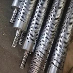 0.5 0.6 1 1.5mm 304 316 paslanmaz çelik delme tüp delikli metal örgü tel endüstriyel filtre örgü delikli davul tüp