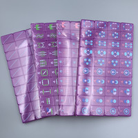Tuiles de Mahjong en Acrylique Violet Américain Moderne de Luxe, Tuiles de Mahjong Minimalistes Plum, 160 pièces pour le Divertissement