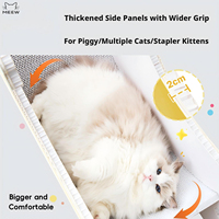 Lit-griffoir pour chat Moon Boat, motif dessin animé mignon, avec coussin ondulé remplaçable, côtés épaissis, design ergonomique incurvé, faible accumulation de débris, spacieux