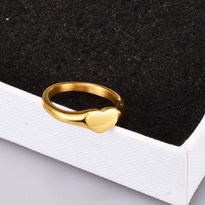 Кольца из нержавеющей стали в форме сердца, Классические Простые Стильные Кольца-знаки для свадьбы, годовщины, Дня Святого Валентина - Product Image 3