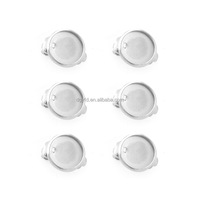Base de support en acier inoxydable pour boucles d'oreilles à clipser avec plateau pour cabochon et support rond