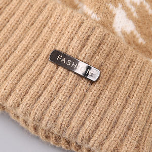 Bonnet unisexe jacquard à <span class=keywords><strong>pompon</strong></span>, motif écossais, tricoté, chaud pour l'hiver - Product Image 6