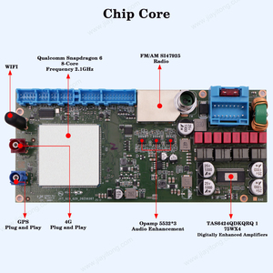 JYT 9 \ "QLED Stereo mobil 6 + 128GB 4G WiFi DSP AM/FM/RDS Android 13 Auto BT5.1 Carplay GPS navigasi Din ganda garansi 1 tahun - Product Image 6