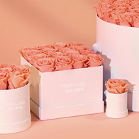 Lovebay Valentines Kerstdag Cadeau Onsterfelijke Geconserveerde Rozen Donkerroze Geel Geconserveerde Bloemen Rozen Doos Met Geconserveerde Rozen