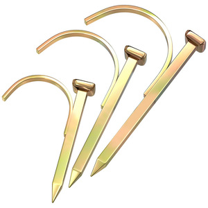 Pipe <b>Nail</b> Steel <b>U</b> Shaped Clamp For PVC PPR Pipe Fixing Wall Mounting Metric Size Color Plated - Product Image 1