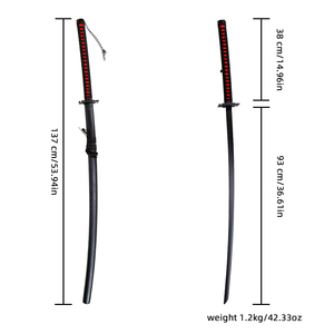 Espada Tensa Zangetsu Bankai de <span class=keywords><strong>Ichigo</strong></span> Kurosaki de Anime Bleach de 137 cm - Réplica de Cosplay sin afilar para Colección - Product Image 6
