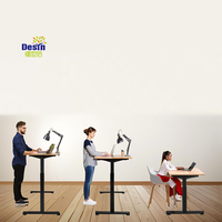 Meuble de bureau intelligent au design moderne, table de travail électrique réglable en hauteur, bureau assis-debout, chaise confortable