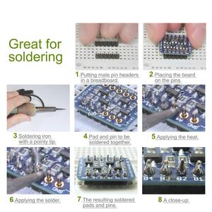 40 Pin ad angolo retto maschio 2.54mm di testa a fila singola 90 gradi connettore ad ago placcato in oro per <span class=keywords><strong>Arduino</strong></span> PCB lampone - Product Image 6