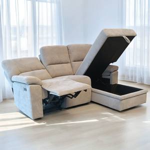 โซฟาปรับเอนไฟฟ้ารูปตัว L ดีไซน์ใหม่ ชุดโซฟาอัจฉริยะพร้อมฟังก์ชั่นเก็บของ โซฟาปรับเอนตามหลักสรีรศาสตร์ - Product Image 3
