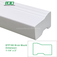 Profilé PVC 180, Moulure Brique 1 1/4"x2", Garniture et Moulure pour la Décoration Intérieure et Extérieure de la Maison, Moulure Brique PVC Blanche
