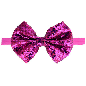 Custom <strong>Baby</strong> Girls Glitter Sequins <strong>Big</strong> Bow <strong>Headbands</strong> Cute Infant Newborn Elastic Hairband for Toddler - Product Image 4