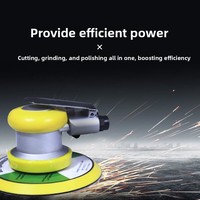 Polisseuse pneumatique 6 pouces 12000 tr/min avec couvercle anti-poussière, machine multifonctionnelle pour ponçage et polissage de voiture, meuleuse à sec 0,63 MPa