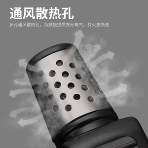 Briquet à butane rechargeable coupe-vent JOFI 1 Jet, orange, pour voyage, cigare et moxibustion - Product Image 3