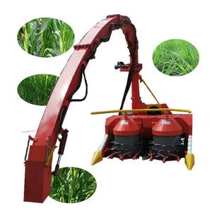 Tractor storage and harvesting machine single row silage forage rice harvester