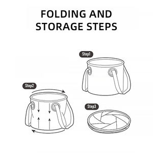 Bañera portátil de PVC transparente, cubo plegable, lavabo de Camping plegable para lavar bebidas y equipo de pesca - Product Image 4