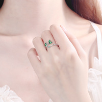 Bagues en forme de feuille ajustable pour femmes, bijoux de déclaration, cadeau, taille ajustable, tendance