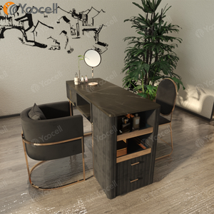 Yoocell Black <strong>Nail</strong> Salon Furniture Design Beauty Manicure Tables <strong>Nail</strong> <strong>Tech</strong> <strong>Desk</strong> and Chairs Manicure Table for Sale - Product Image 5