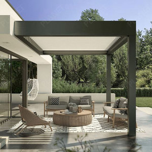 Pérgolas motorizadas inteligentes Bioclimatica Para Exterior Louver Led Pérgola Gazebo Material Techo Pérgolas de aluminio para uso en Terraza - Product Image 1