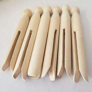 Pinzas de Madera Natural para Manualidades, Pinzas Redondas de Madera para Muñecas - Product Image 3