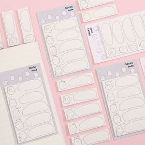 Sticky Notes Set School Supplies Cute Kawaii Self-Adhesive <b>Memo</b> <b>Pads</b> Stationery Creative - Product Image 2