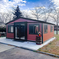 Maison préfabriquée extensible de luxe 20FT 30FT 40FT avec 2 chambres, toilettes et salle de bain - Design moderne, mobile pour hôtel, parc extérieur